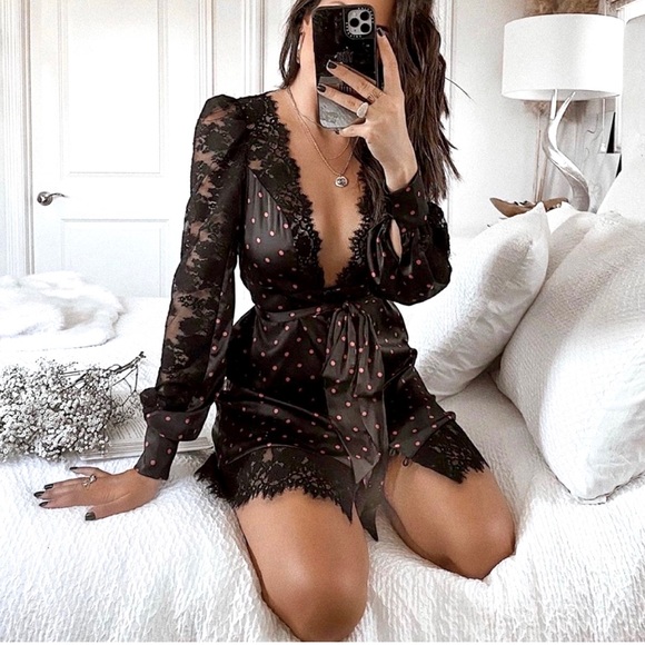 For Love And Lemons Tops For Love Lemons Melrose Robe Polka Dot Poshmark